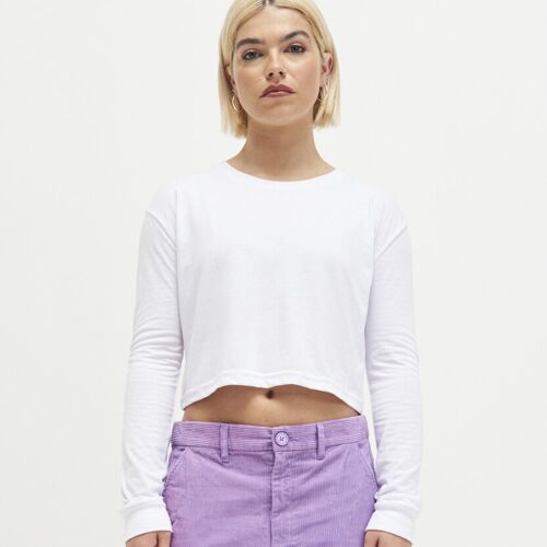 Women's long sleeve cropped T Thumbnail