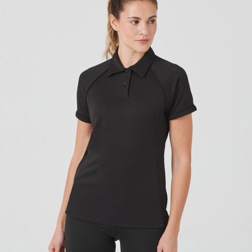 Women's piped performance polo Thumbnail